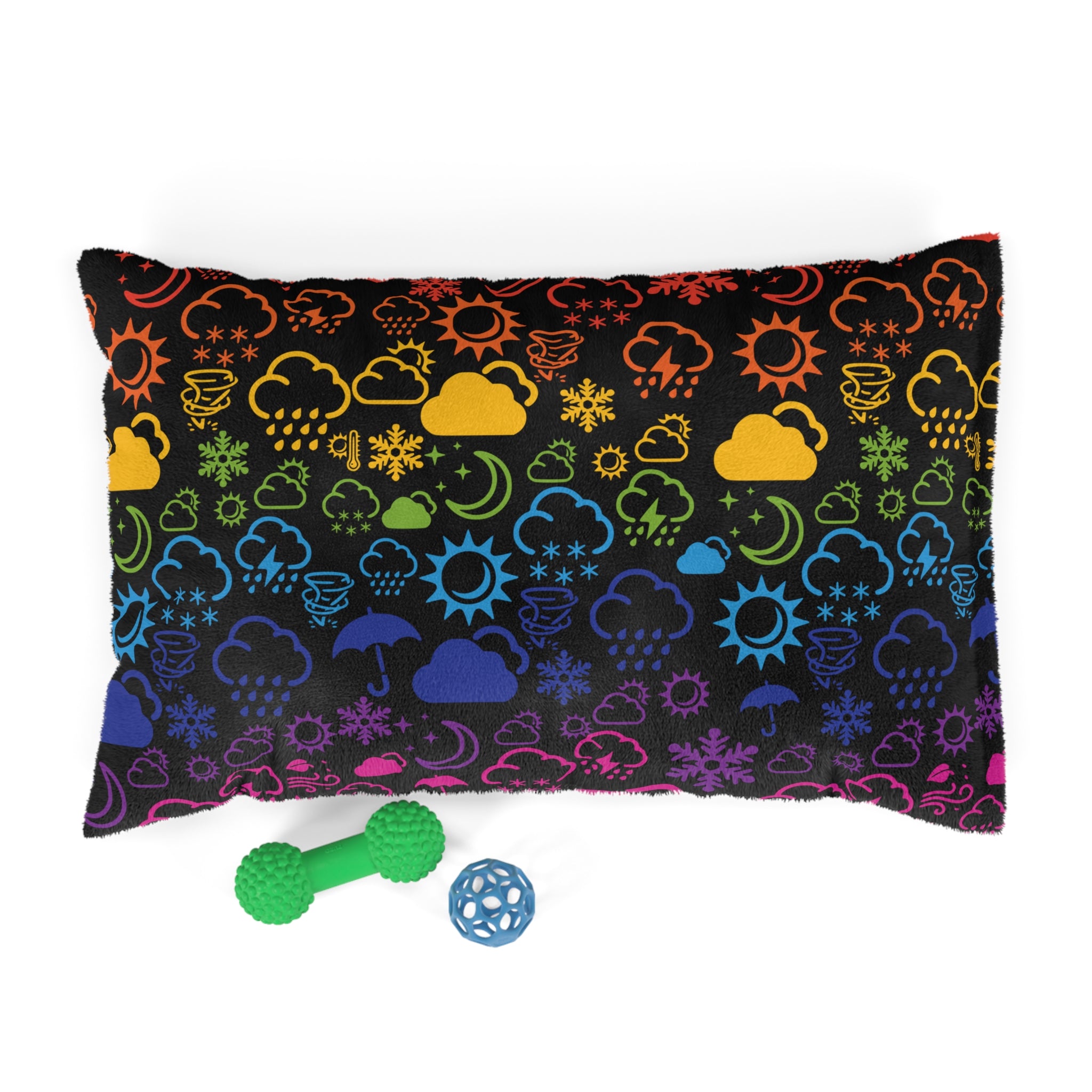 Wx Icon (Black/Rainbow) Pet Bed 