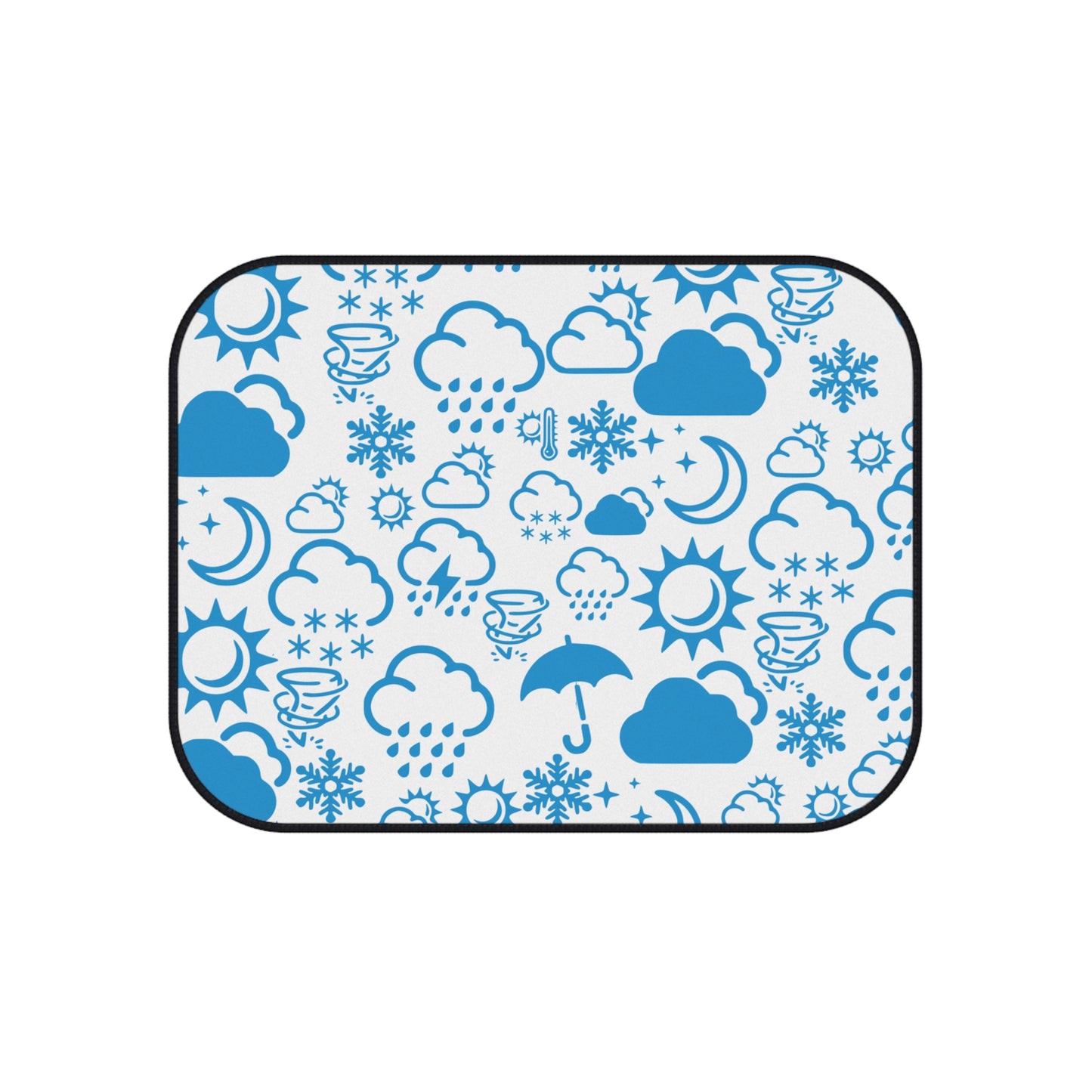 Wx Icon (White/Blue) Car Mats (Set of 4)