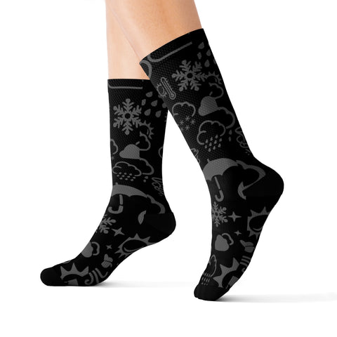Wx Icon (Black/Gray) Socks