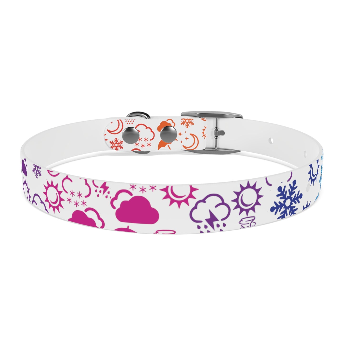 Wx Icon (White/Rainbow) Dog Collar