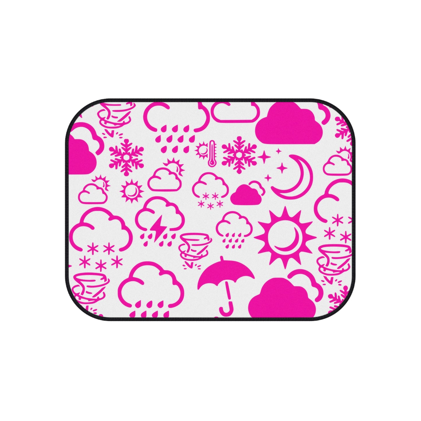 Wx Icon (White/Pink) Car Mats (Set of 4)