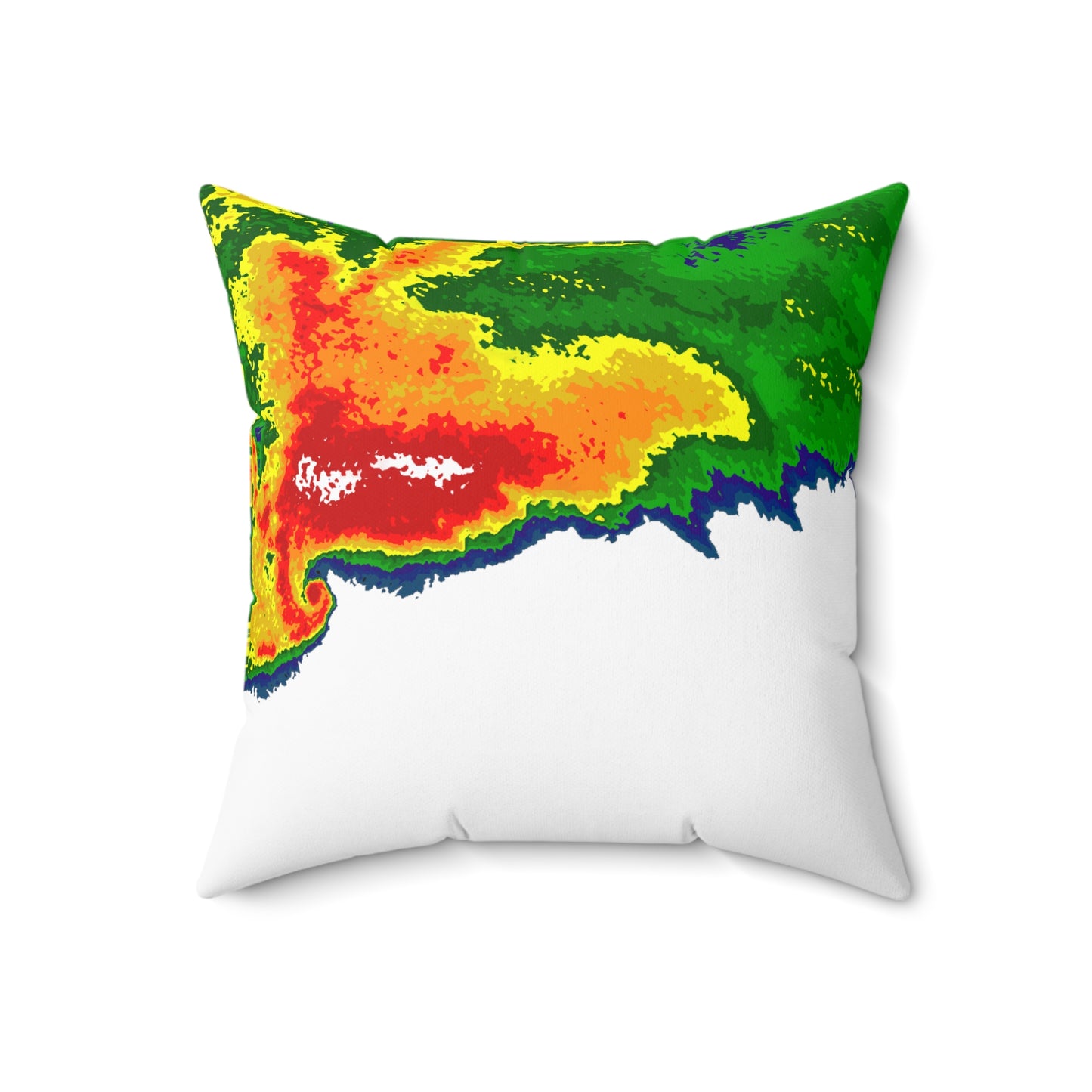 Radar Print (White) Throw Pillow