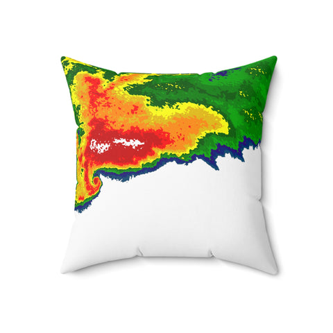 Radar Print (White) Throw Pillow