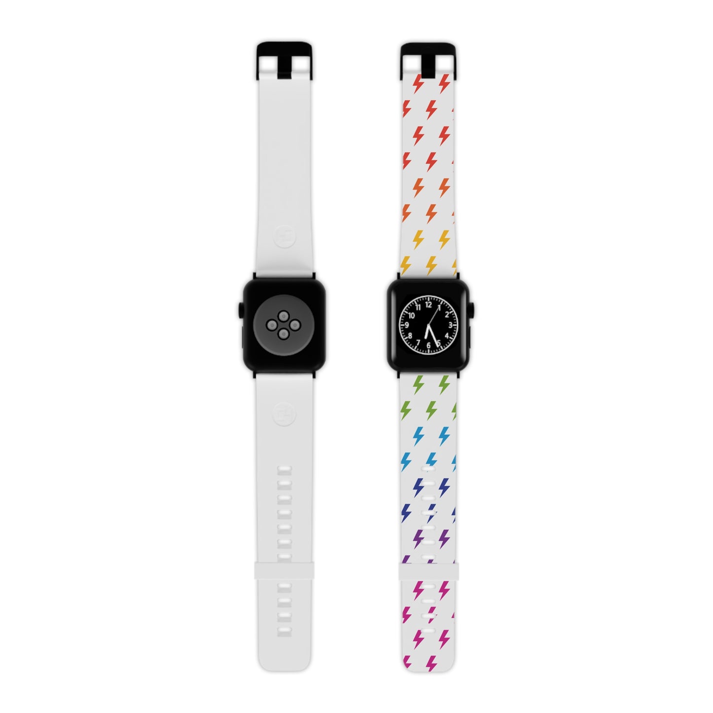 Lightning Icon (White/Rainbow) Watch Band for Apple Watch