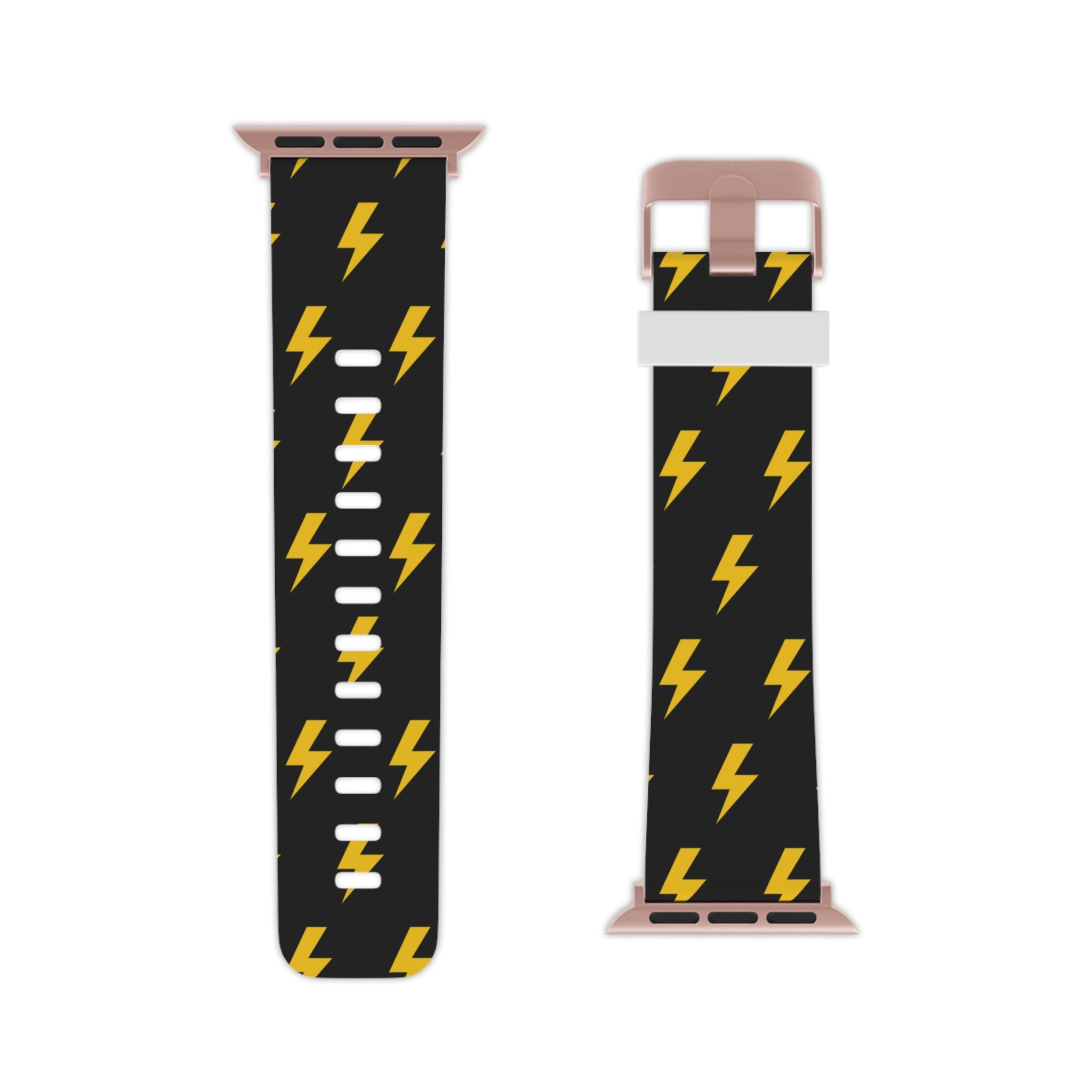 Lightning Icon (Black/Yellow) Watch Band for Apple Watch 