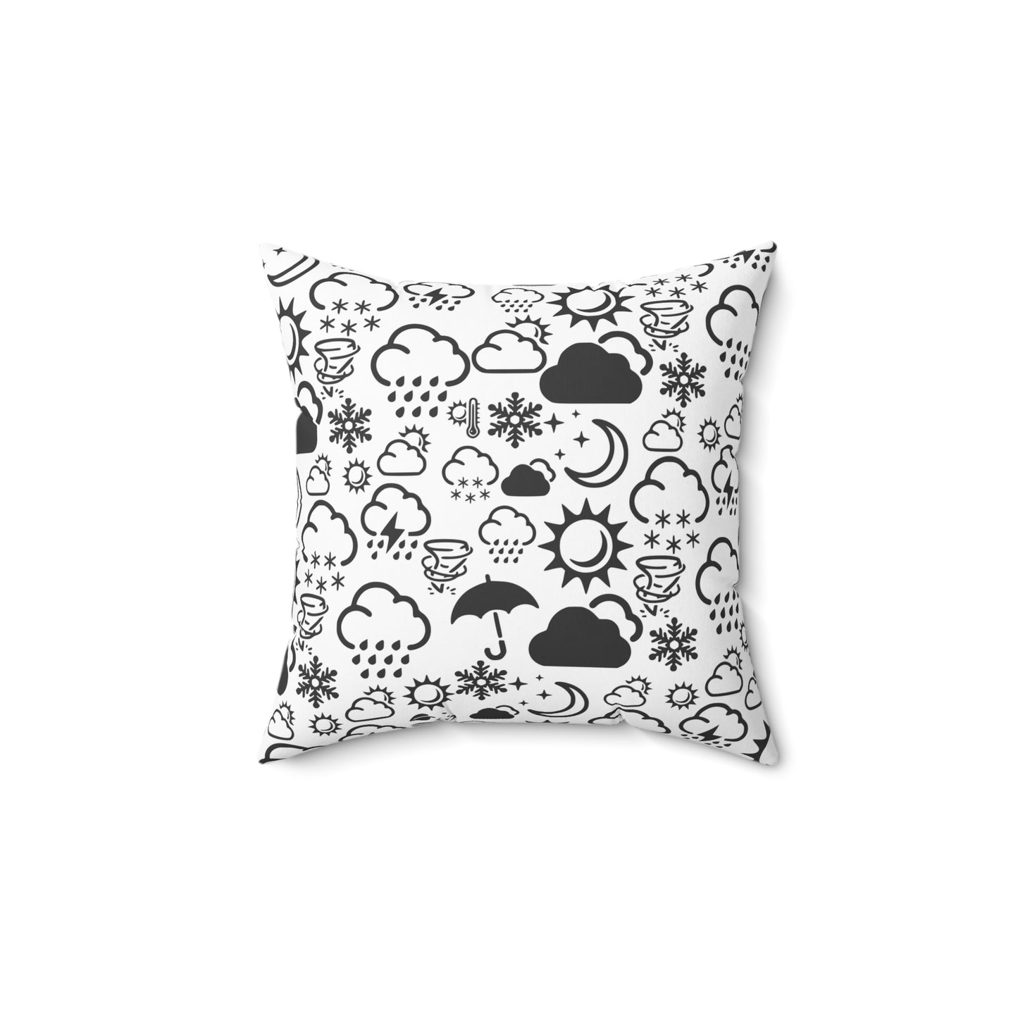 Wx Icon (White/Black) Throw Pillow