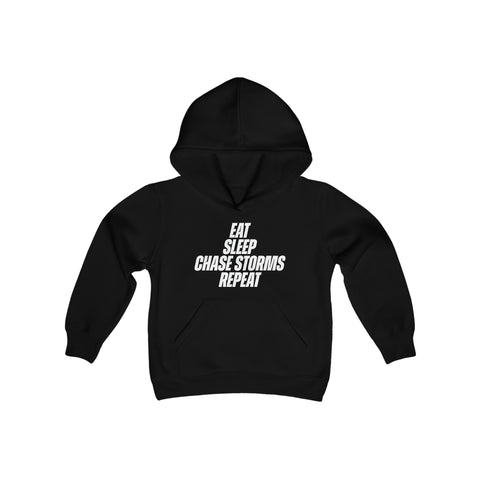 Eat, Sleep, Chase Storms, Repeat Children's Hoodie