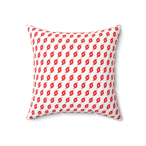 Hurricane Icon (Red) Throw Pillow