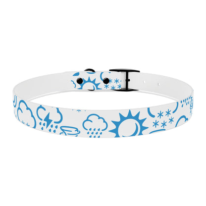 Wx Icon (White/Blue) Dog Collar