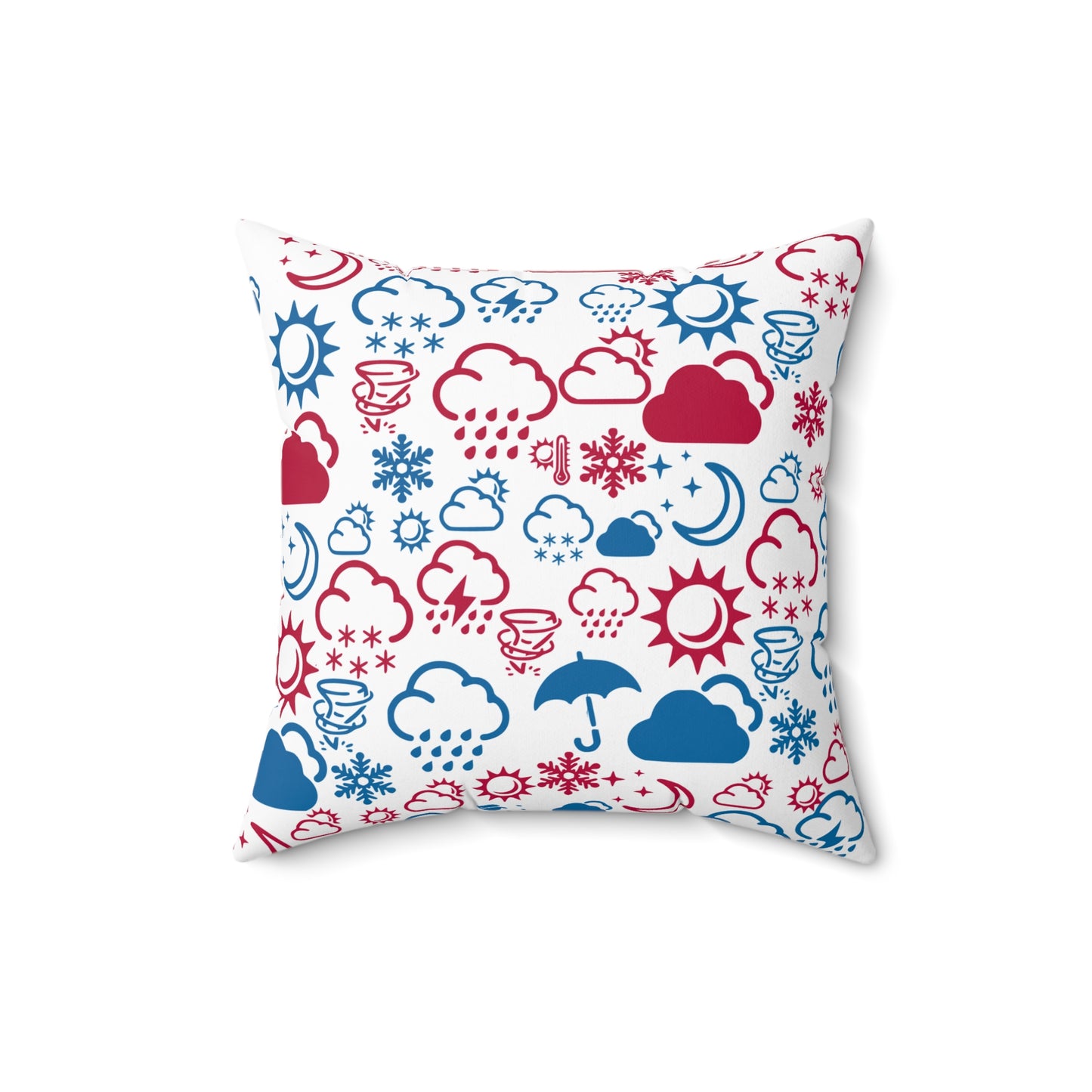 Wx Icon (Red/Blue) Throw Pillow