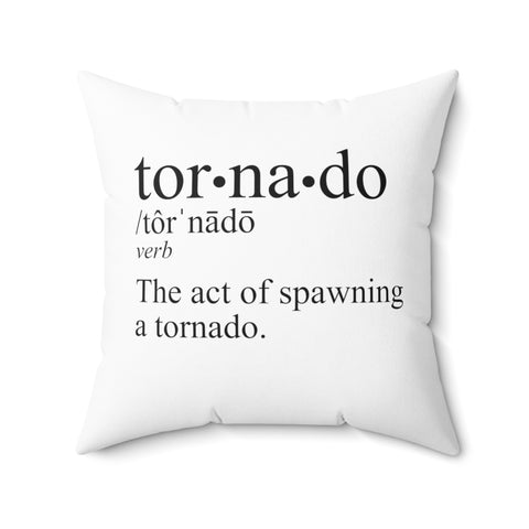 Tornado is a Verb Throw Pillow