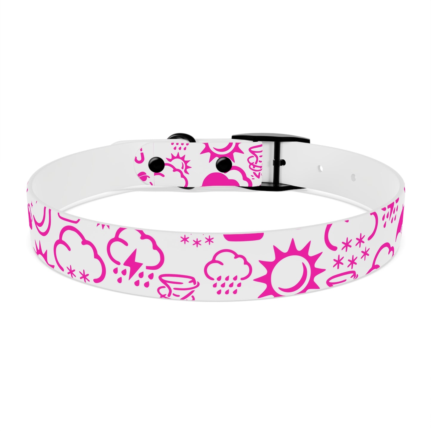 Wx Icon (White/Pink) Dog Collar