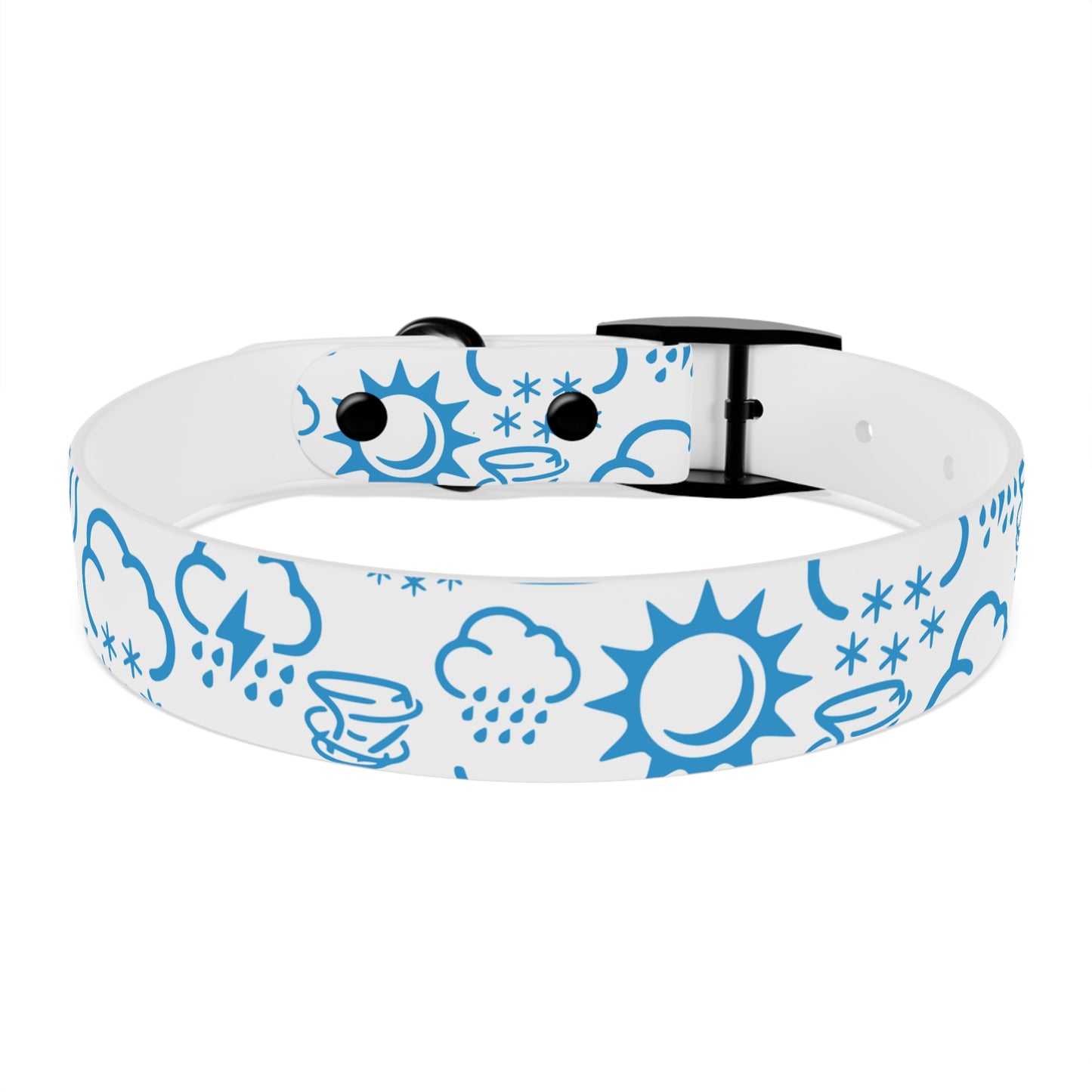 Wx Icon (White/Blue) Dog Collar