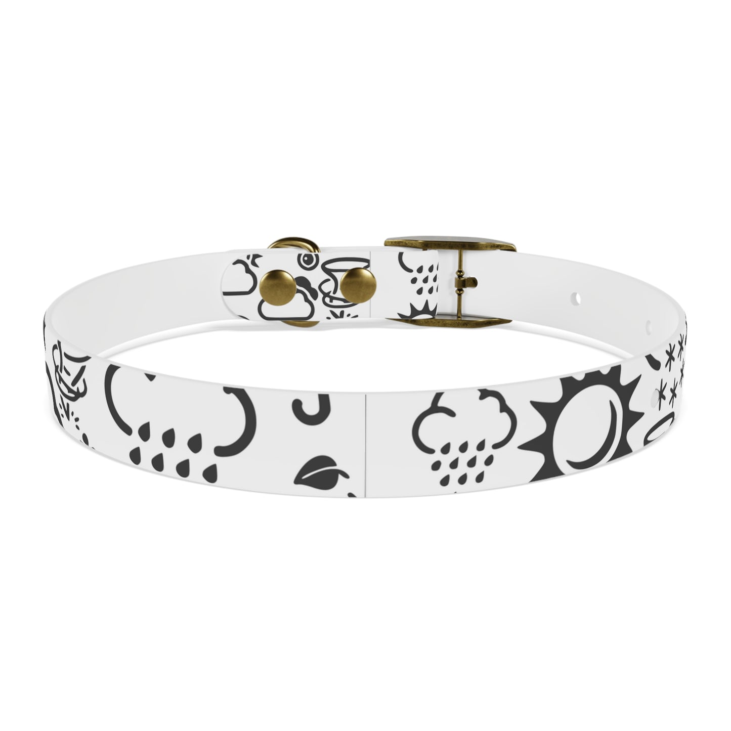 Wx Icon (White/Black) Dog Collar