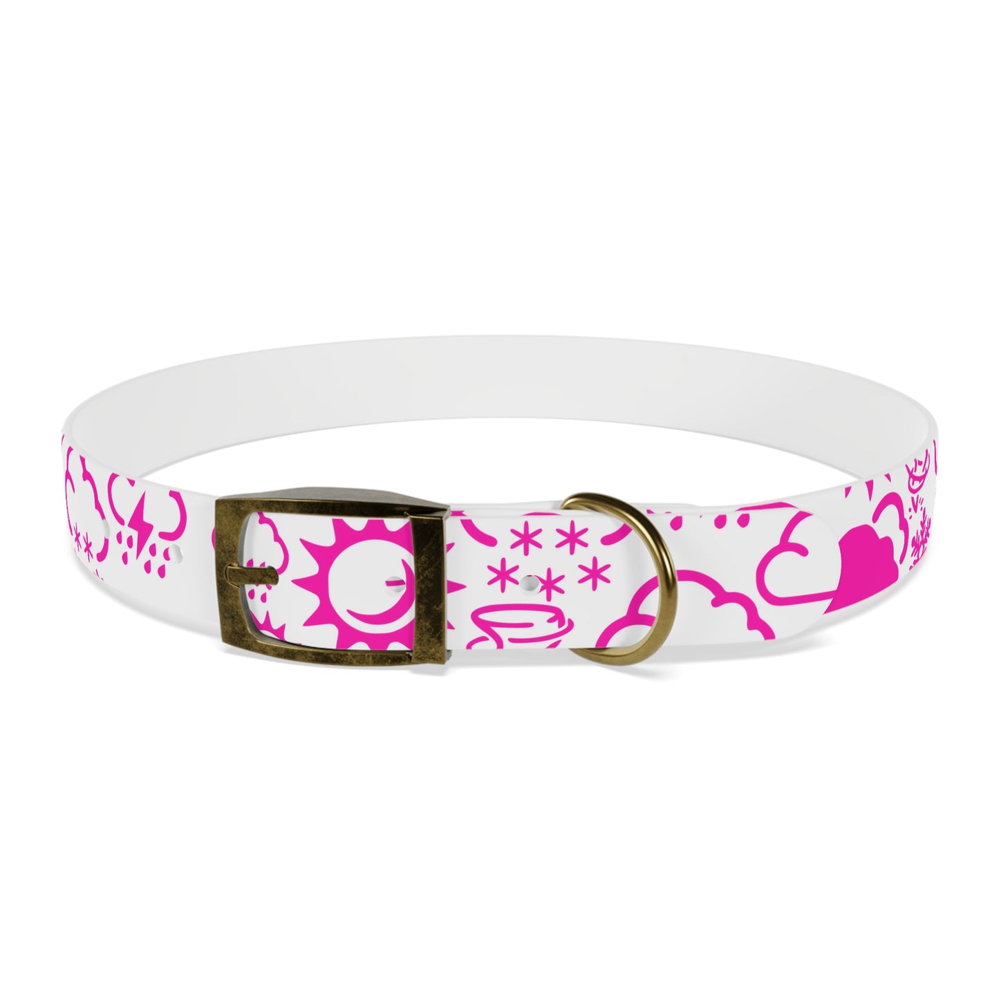 Wx Icon (White/Pink) Dog Collar