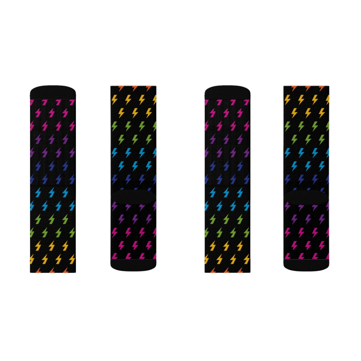 Lightning (noir/arc-en-ciel) Chaussettes