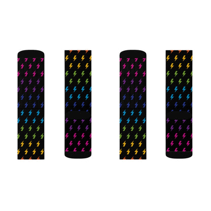 Lightning (noir/arc-en-ciel) Chaussettes