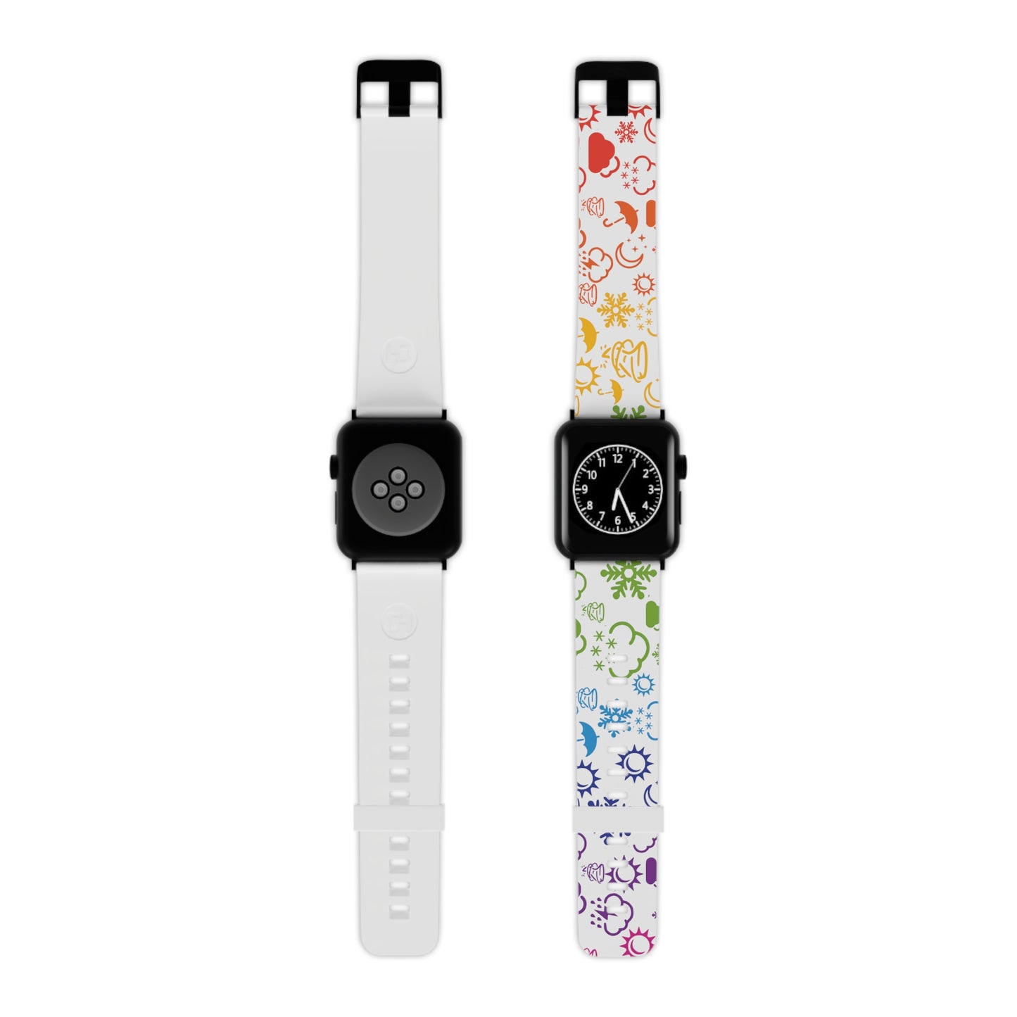 Wx Icon (White/Rainbow) Watch Band for Apple Watch