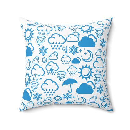 Wx Icon (White/Blue) Throw Pillow