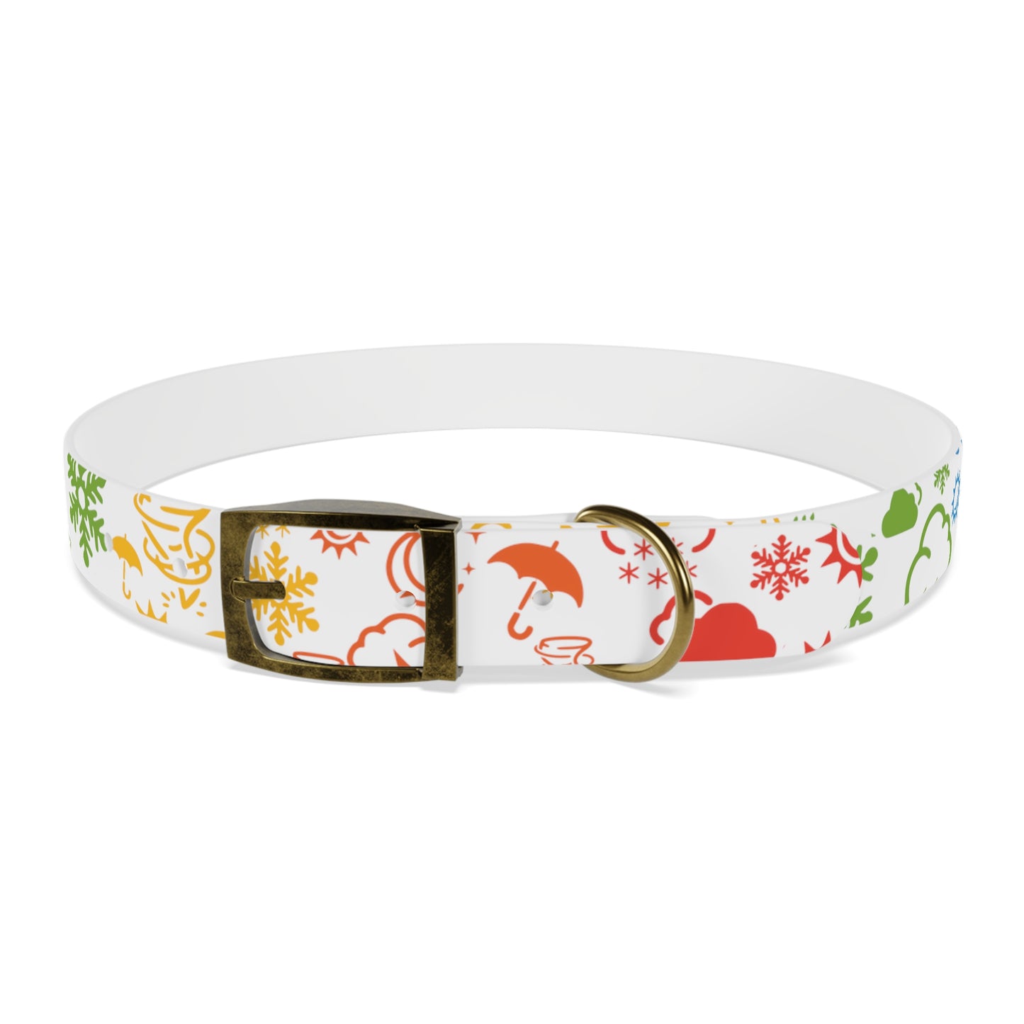 Wx Icon (White/Rainbow) Dog Collar