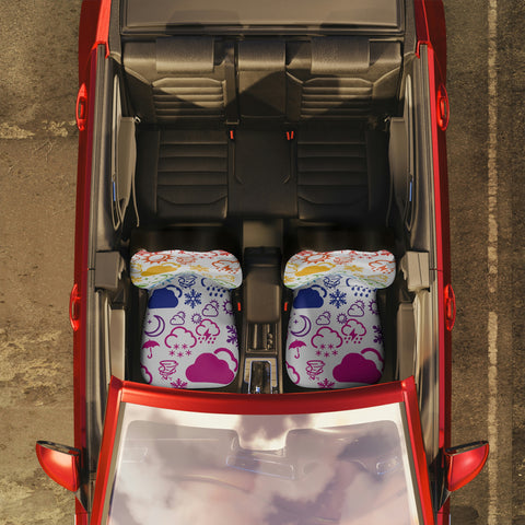 Wx Icon (Rainbow/White) Car Seat Covers