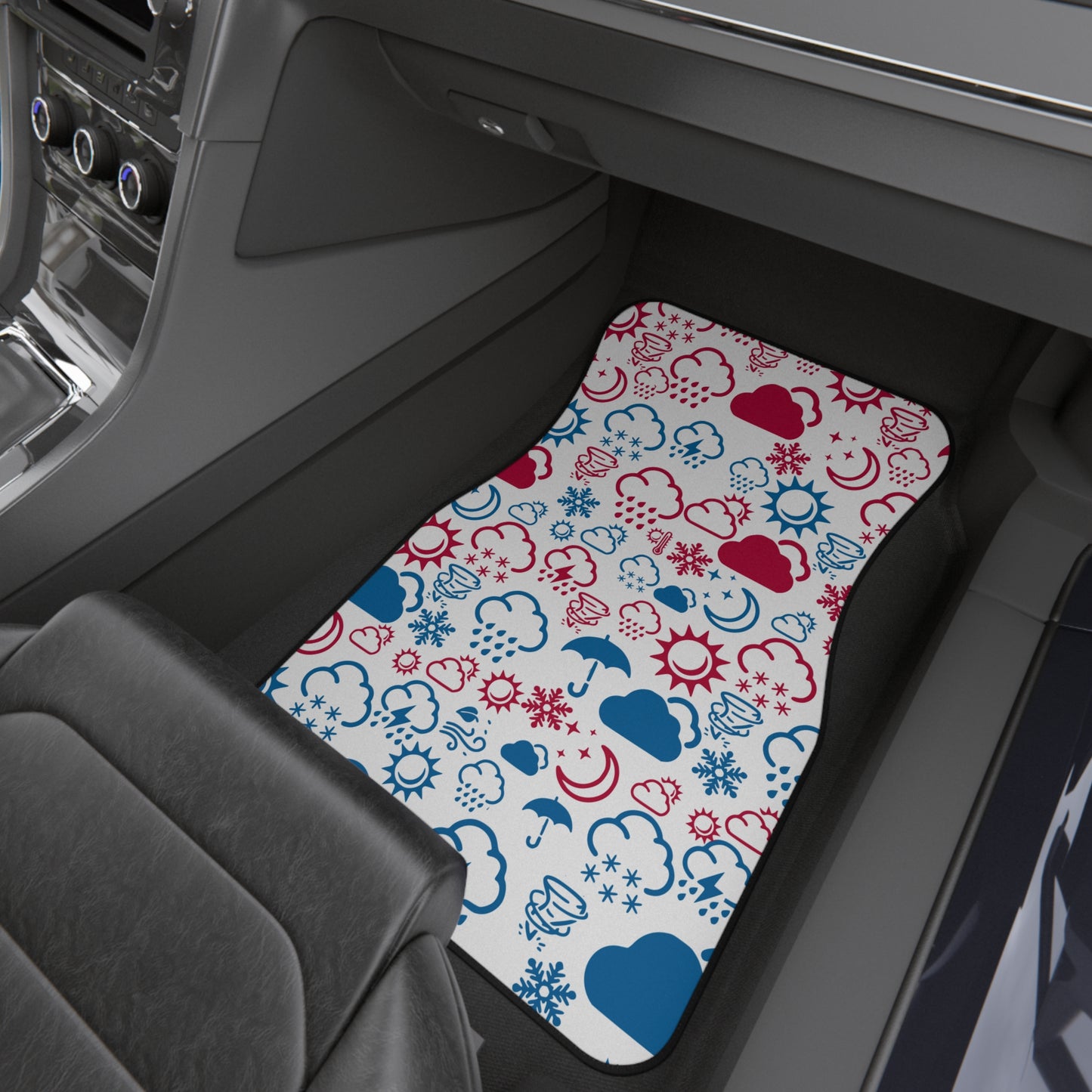 Wx Icon (Red/Blue) Car Mats (Set of 4)