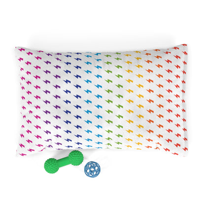 Lightning Icon (White/Rainbow) Pet Bed