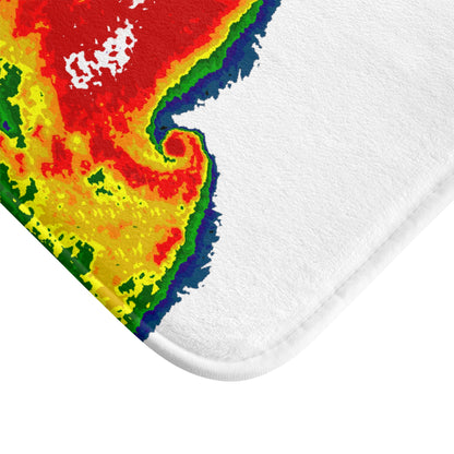 Radar Print (White) Bath Mat