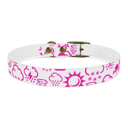 Wx Icon (White/Pink) Dog Collar