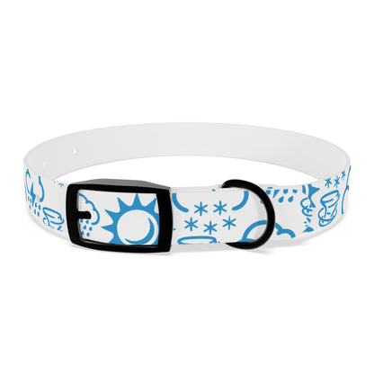 Wx Icon (White/Blue) Dog Collar