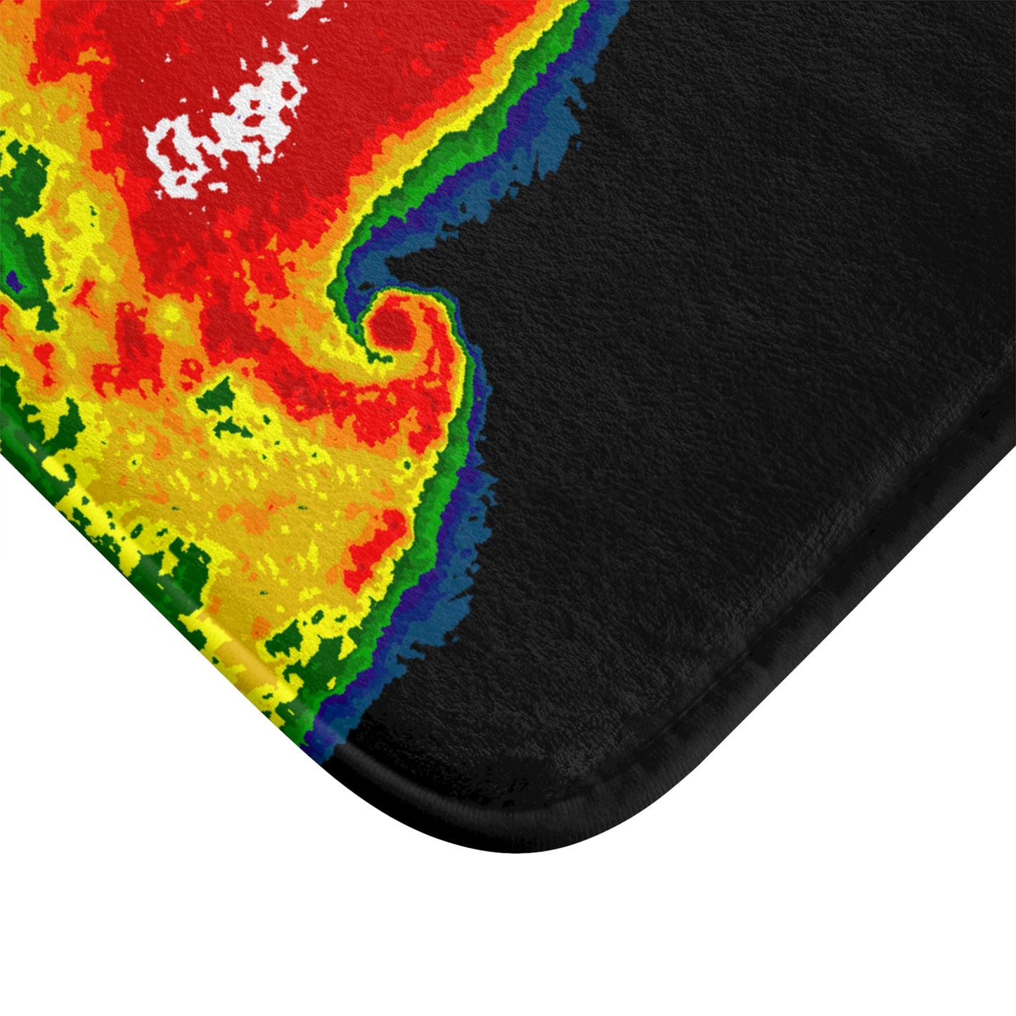 Radar Print (Black) Bath Mat