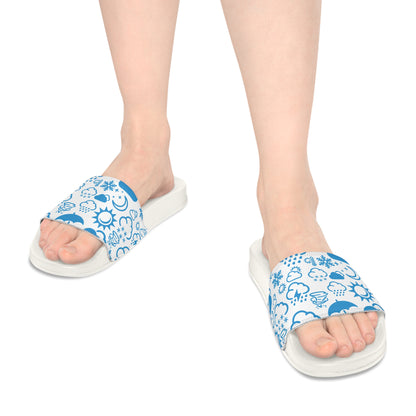 Wx Icon (White/Blue) Kid's Slide Sandals