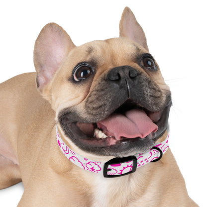 Wx Icon (White/Pink) Dog Collar