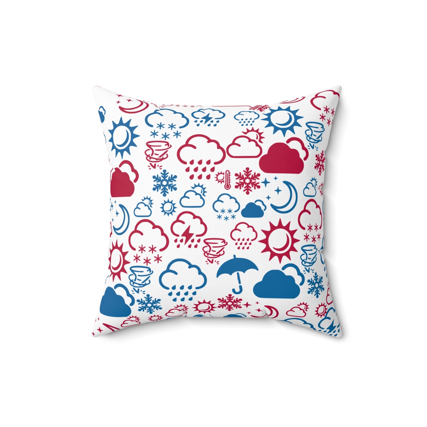 Wx Icon (Red/Blue) Throw Pillow