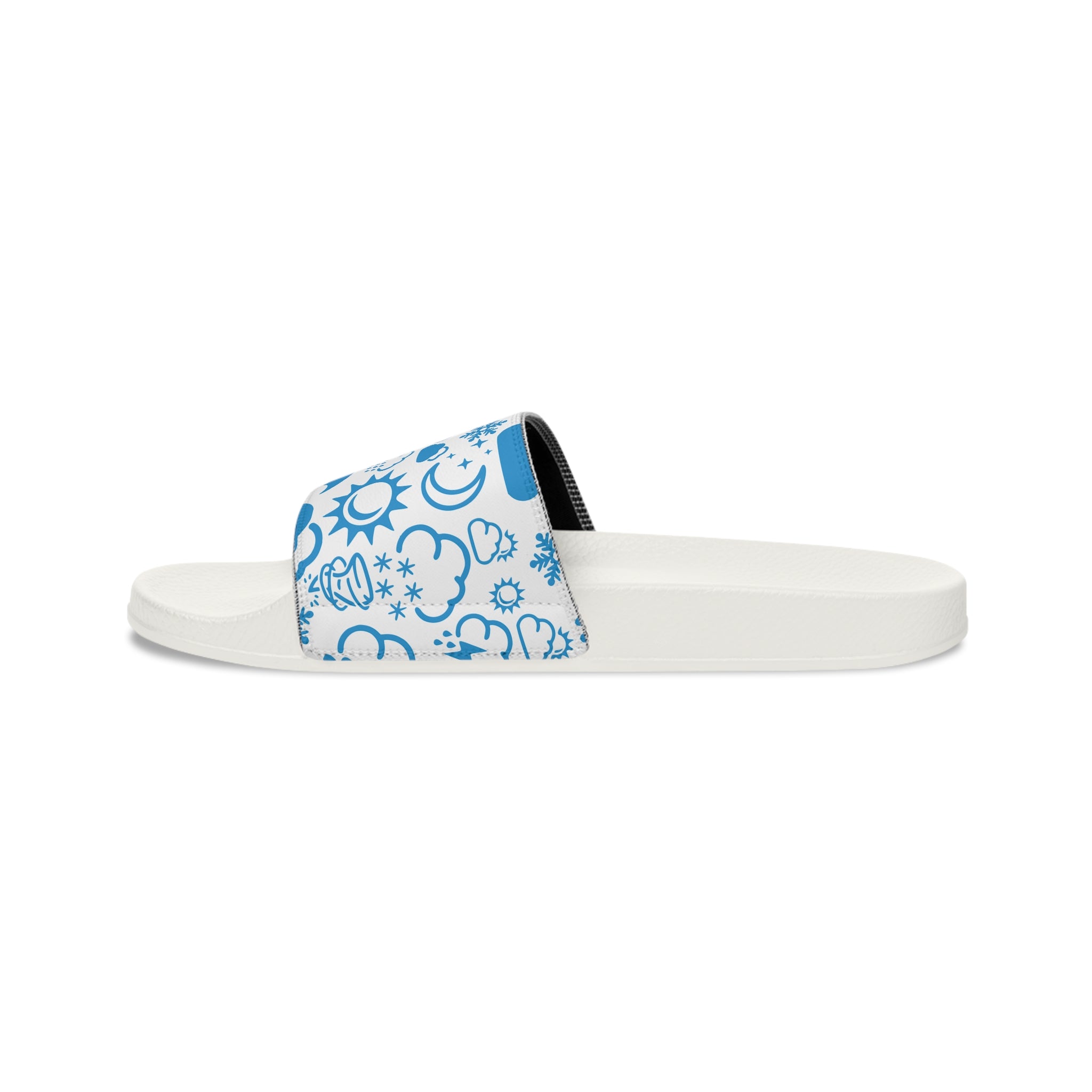 Wx Icon (White/Blue) Kid's Slide Sandals 