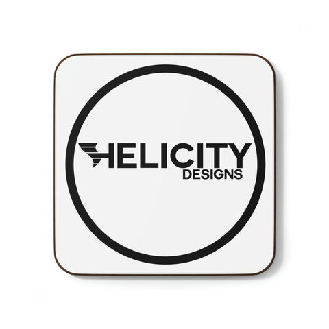 Round Helicity Designs Hardboard Back Coaster
