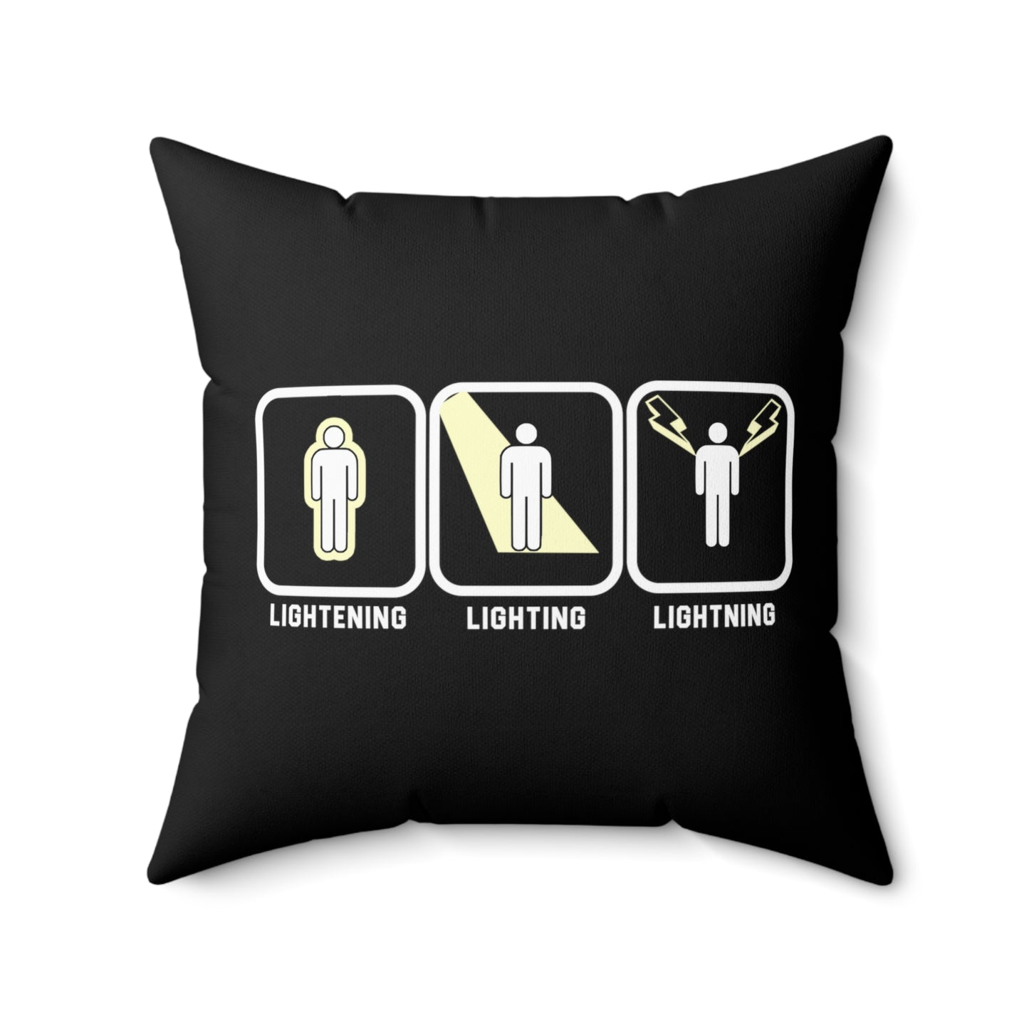 Lightning Spelling Throw Pillow