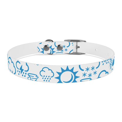 Wx Icon (White/Blue) Dog Collar