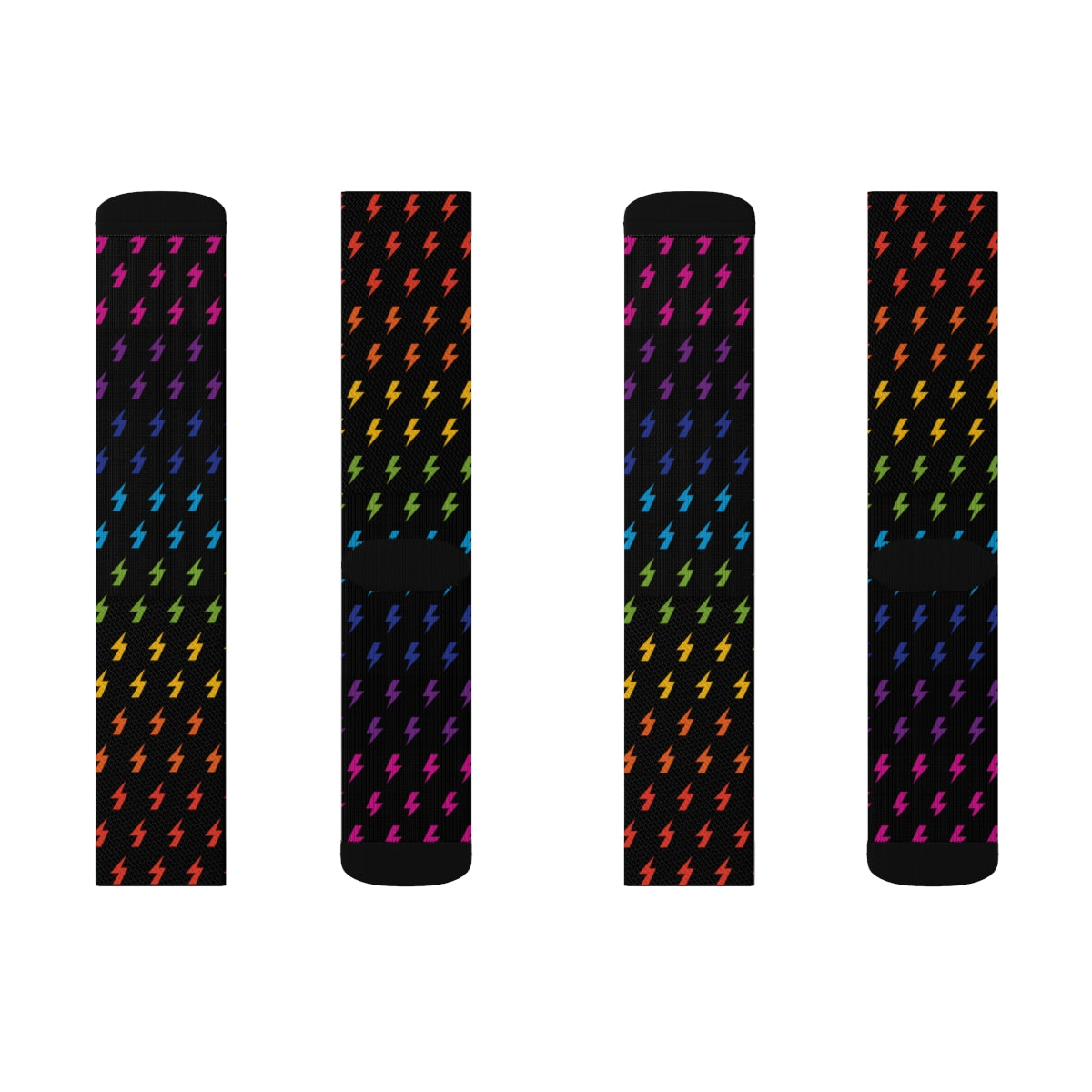 Lightning (Black/Rainbow) Socks