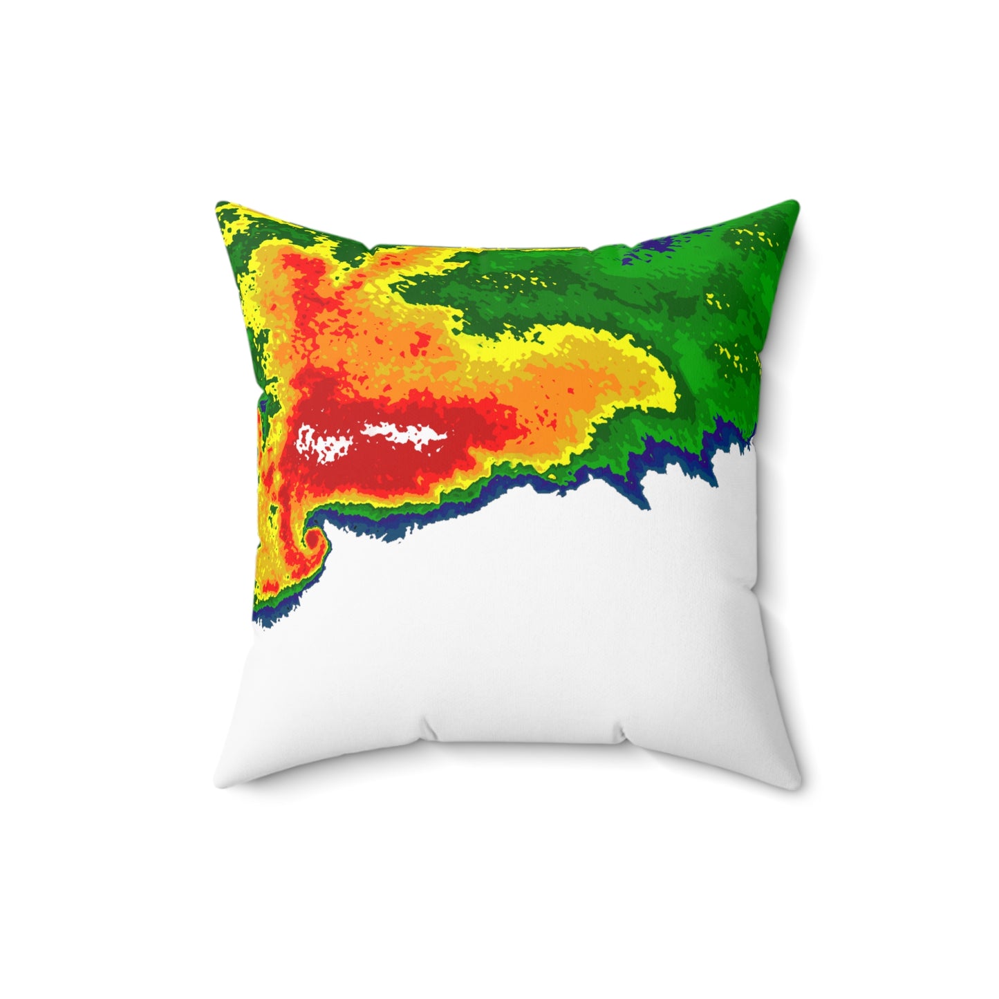 Radar Print (White) Throw Pillow