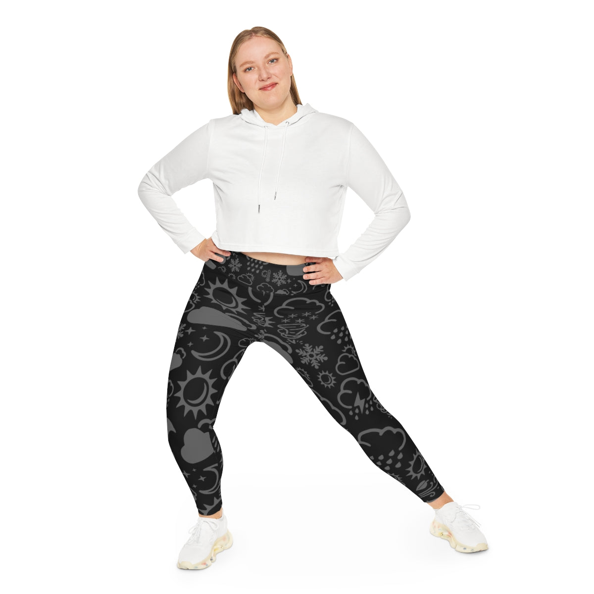 Leggings de talla grande Wx Icon (negro/gris) 