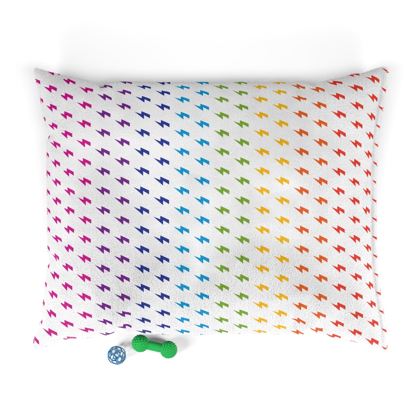 Lightning Icon (White/Rainbow) Pet Bed