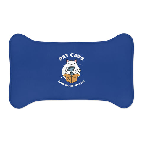 Pet Cats and Chase Storms Pet Feeding Mat