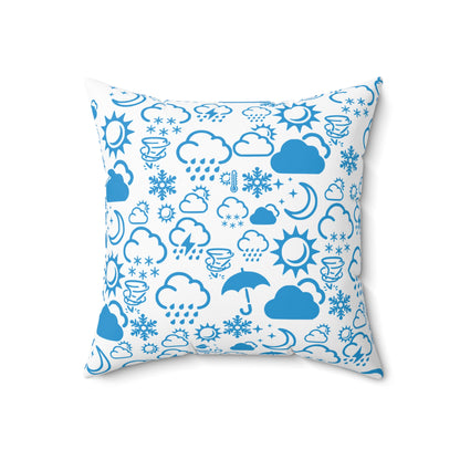 Wx Icon (White/Blue) Throw Pillow