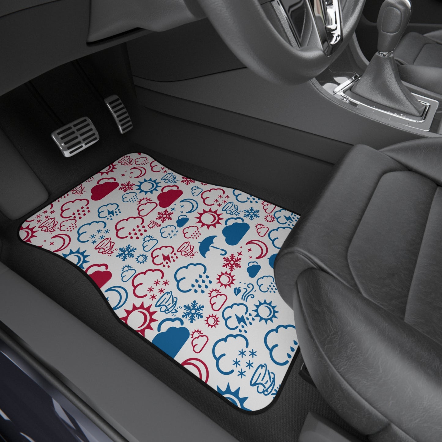 Wx Icon (Red/Blue) Car Mats (Set of 4)