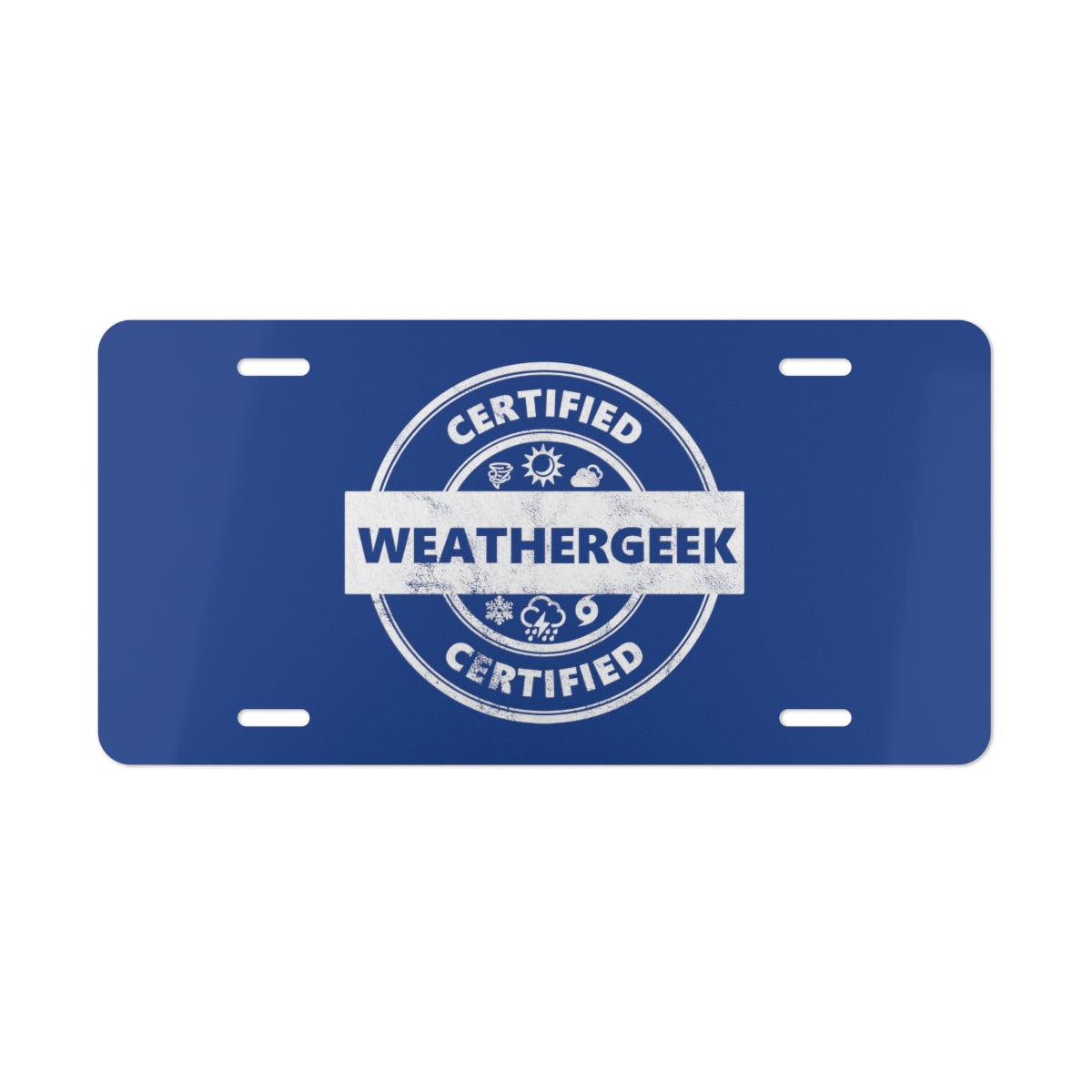 Plaque d'immatriculation certifiée Weathergeek 