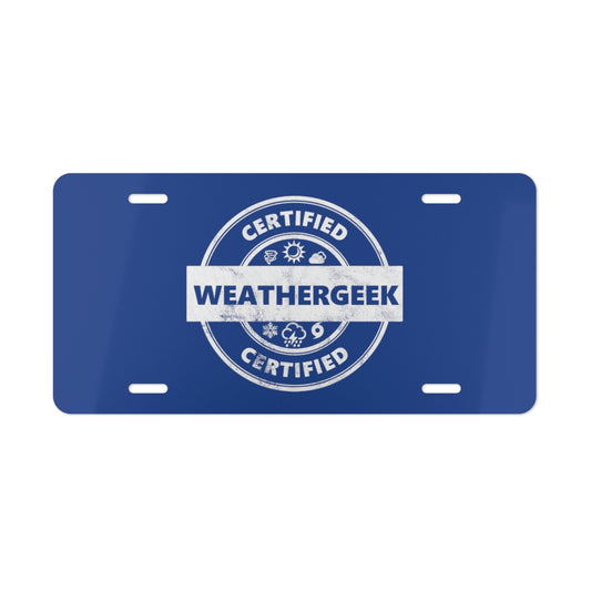 Plaque d'immatriculation certifiée Weathergeek