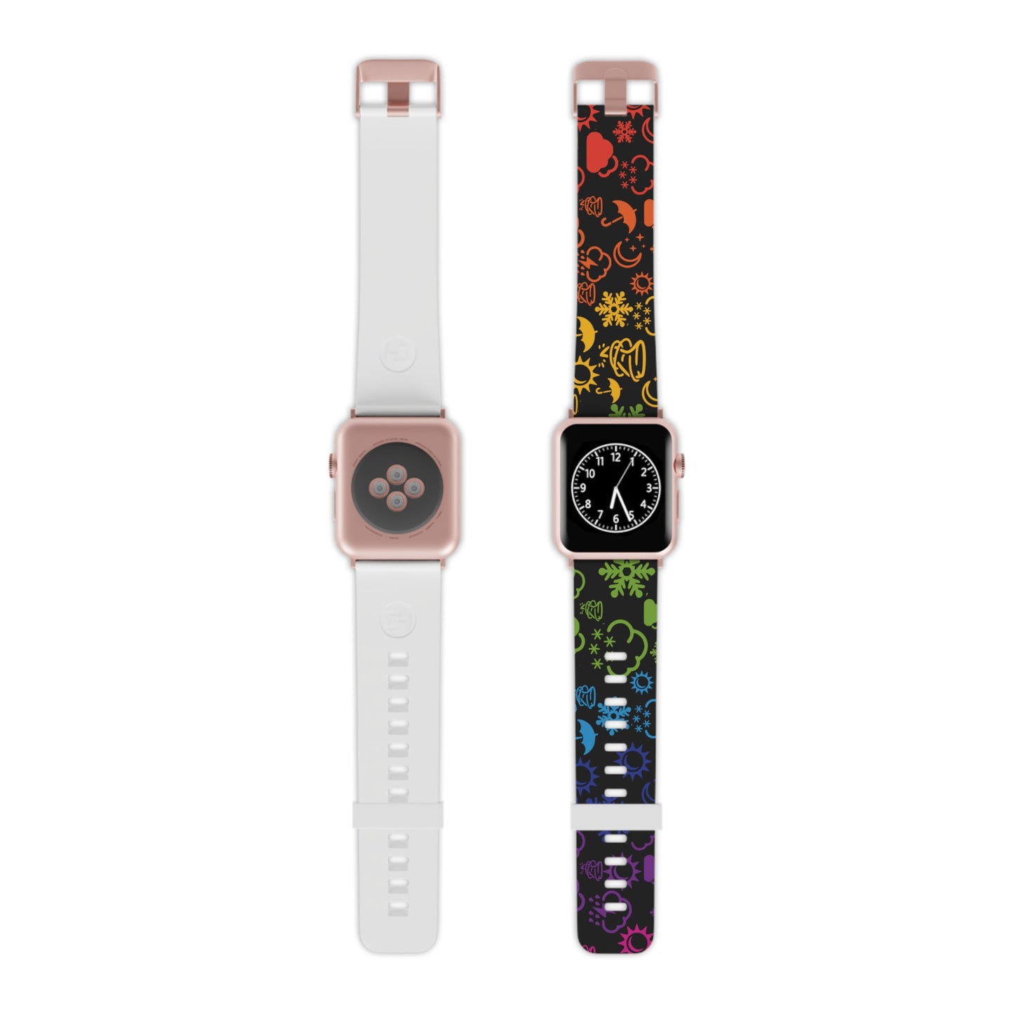 Wx Icon (Black/Rainbow) Watch Band for Apple Watch