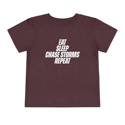 Eat, Sleep, Chase Storms, Repeat Toddler Tee