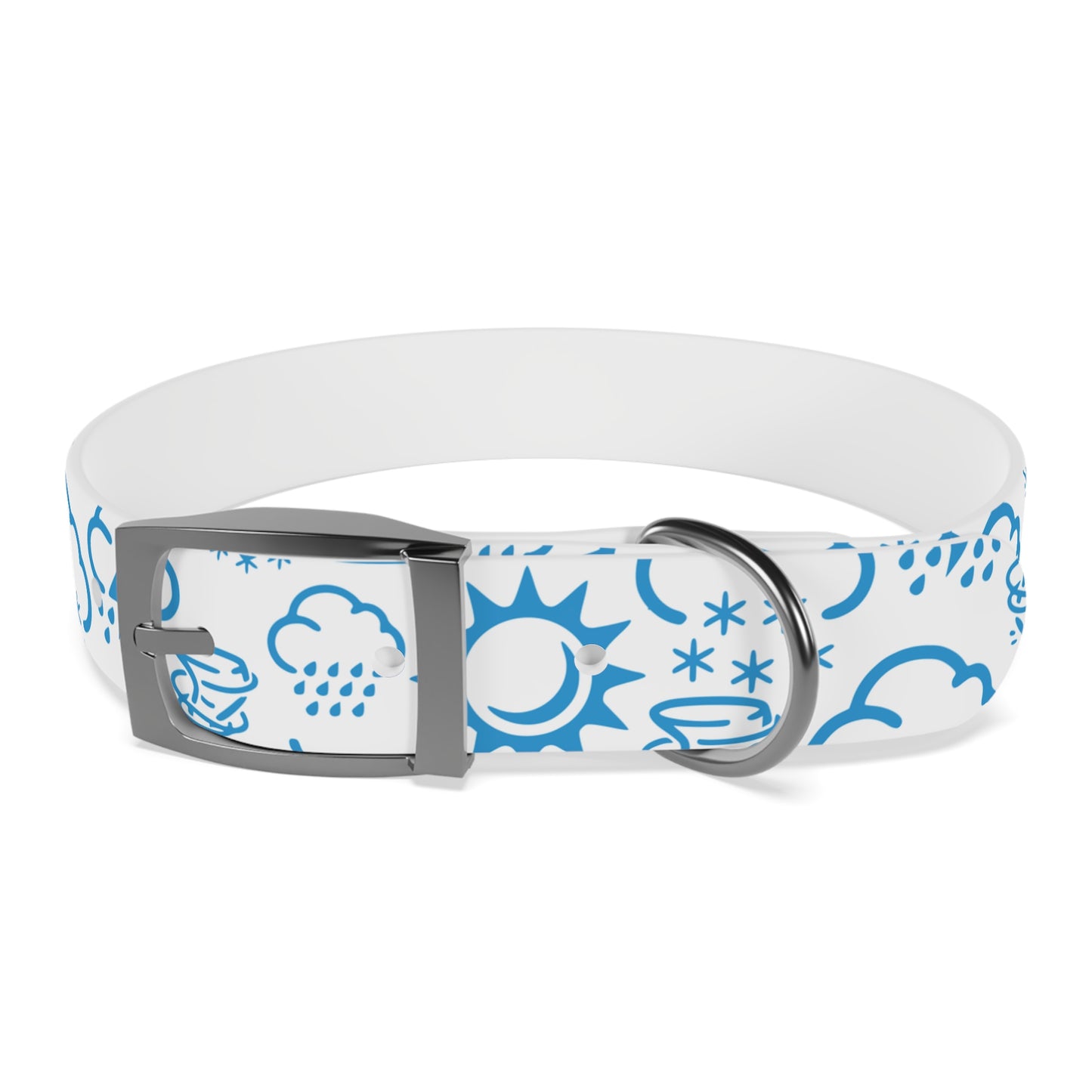 Wx Icon (White/Blue) Dog Collar